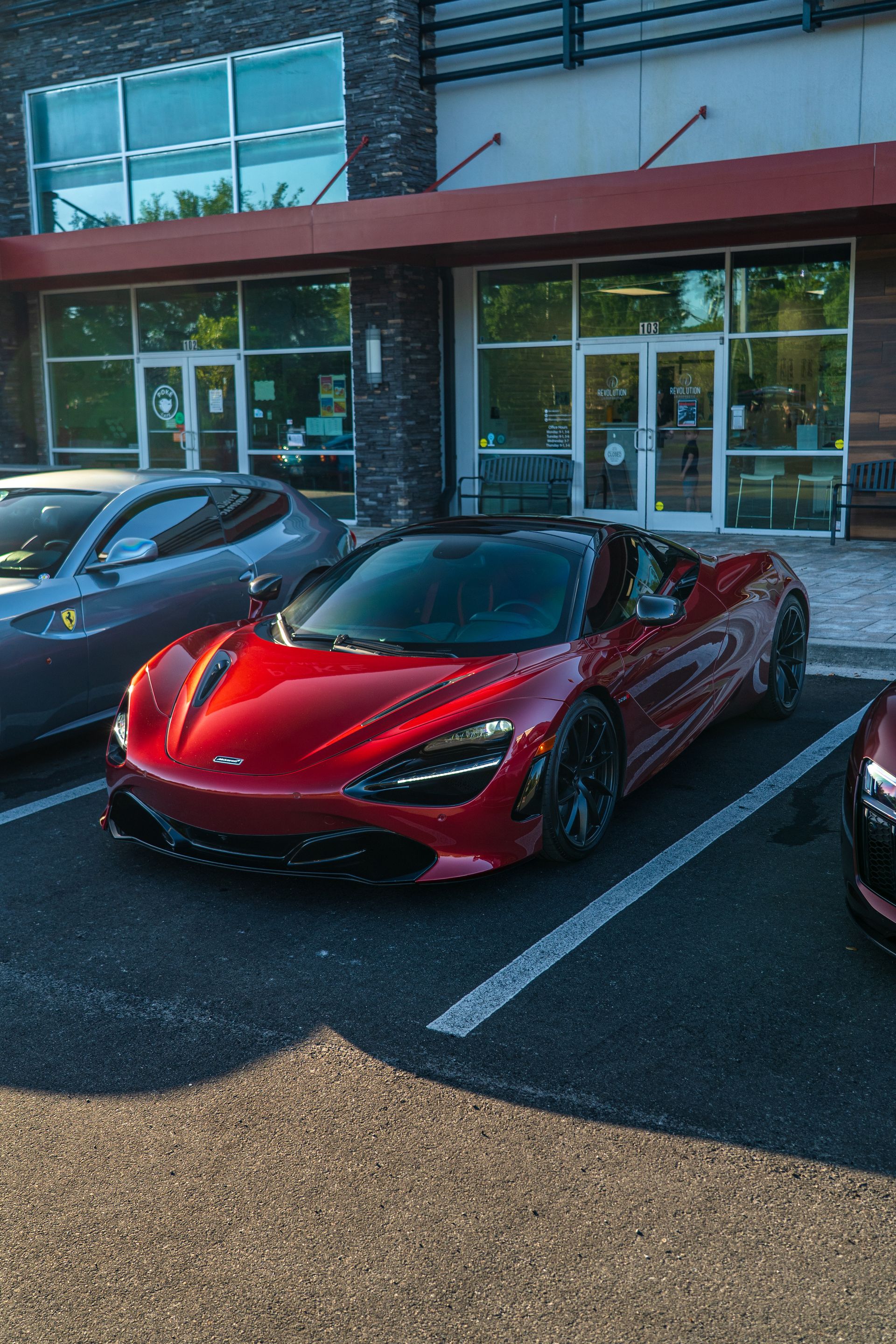 Prestige vehicle photograph - red sports car finished with premium detailing